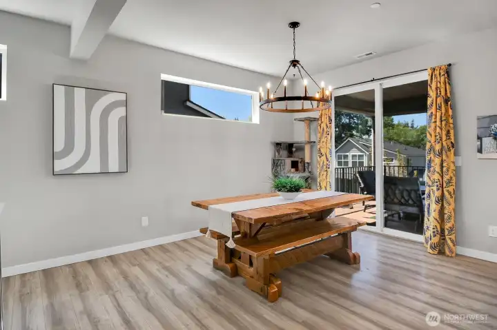 There's so much room in the dining area!