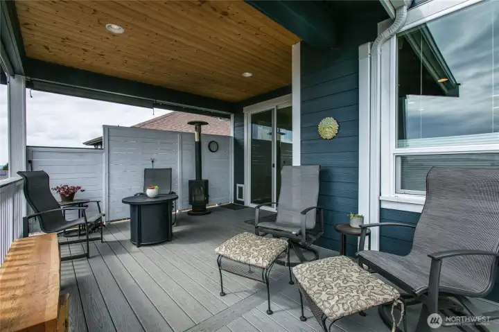 Wonderful covered deck provides 12-month access