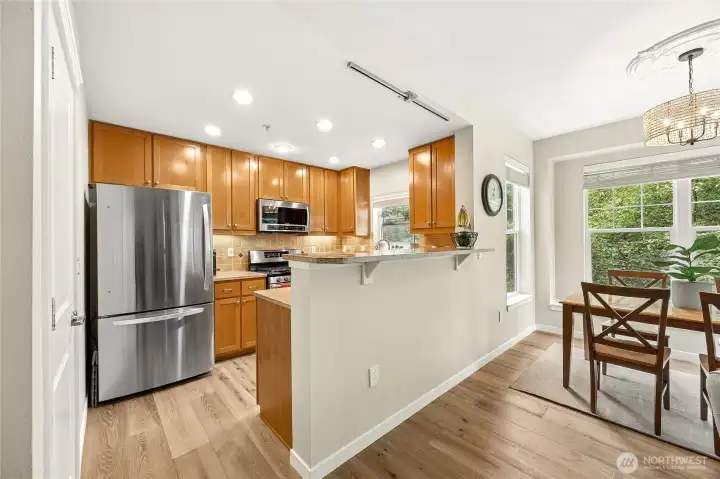 Kitchen with counter space and dinning area Kitchen with counter space and dinning area