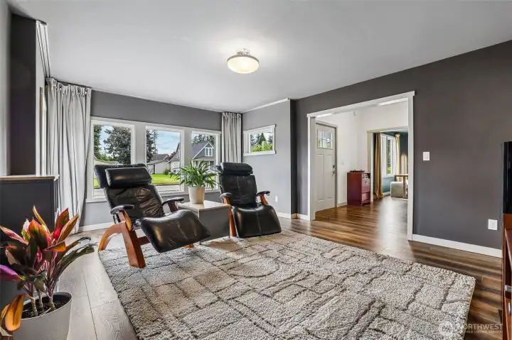 Second living space or flex room. Second living space or flex room.