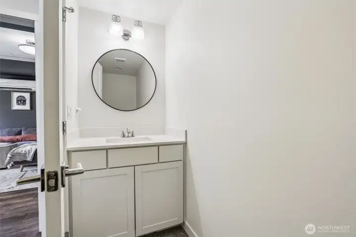 Half bath on the main floor. Half bath on the main floor.