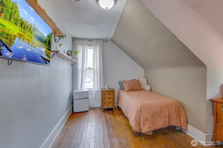Upstairs bedroom with individual heater/air conditioner