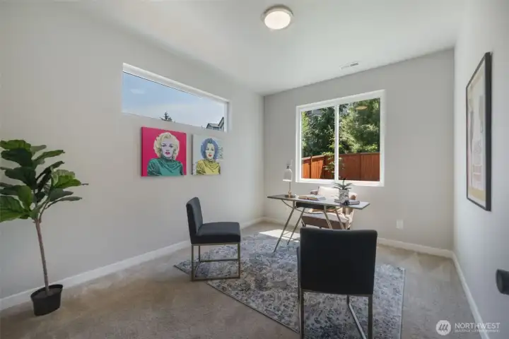Use as a home office, playroom or study area
