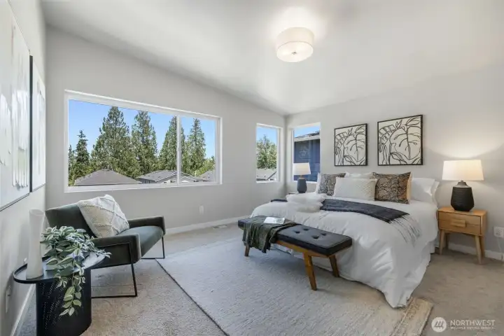 Vaulted ceilings and peaceful views
