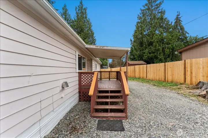 A covered entry adds both charm and a welcoming first impression for family and visitors.