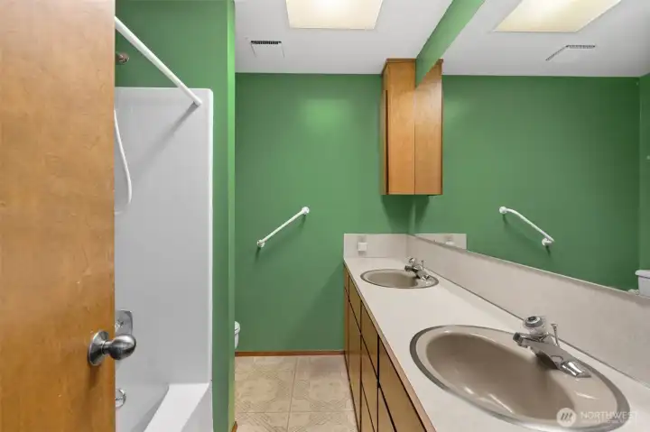 Primary Bathrooms with double vanities. Primary Bathrooms with double vanities.