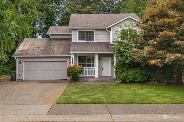 Wonderful 2-story home with a basement and extremely private backyard that goes down through a greenbelt to the creek.