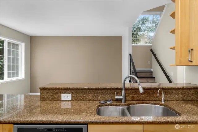 Kitchen looking toward family room.