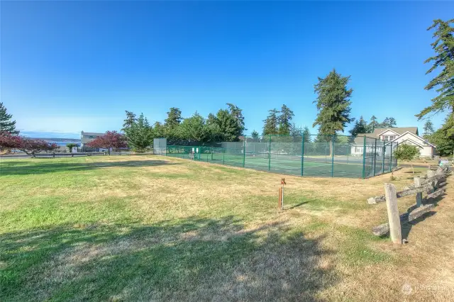 Community tennis and pickleball courts.