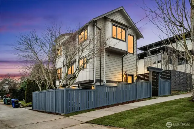 Free-standing like-new home with windows on 4 sides.