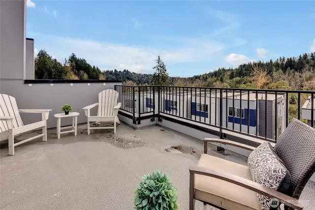 Rooftop deck of neighboring unit - lot 24