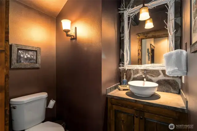Main level powder room