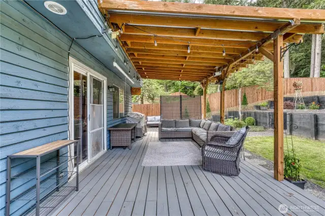 Cover deck with projector screen  and