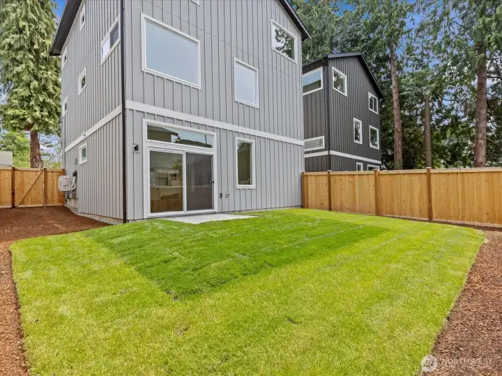 Spacious & private back yard!