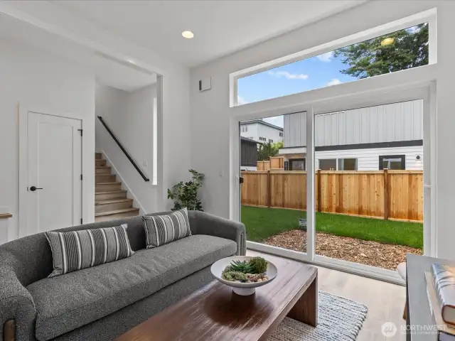 Great lower level flex space for rec area or 4th bedroom with sliders to back yard
