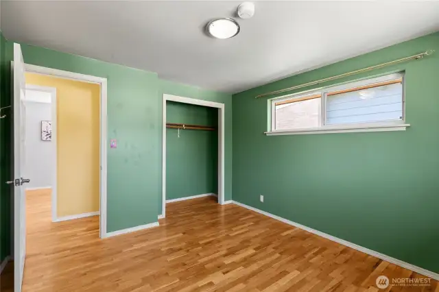 Bedroom #2 with closet space.