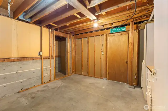 This unfinished space has so much potential!