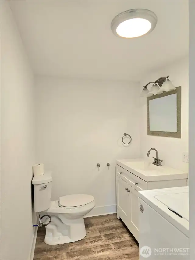 1/2 bath with laundry