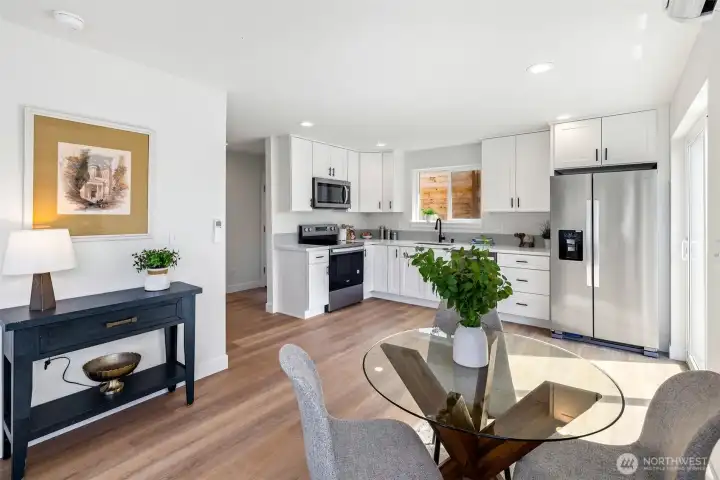 Dining room space.