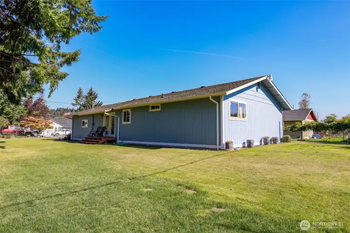 Spacious, well-manicured yard.