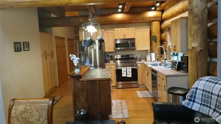 Stainless steel in kitchen