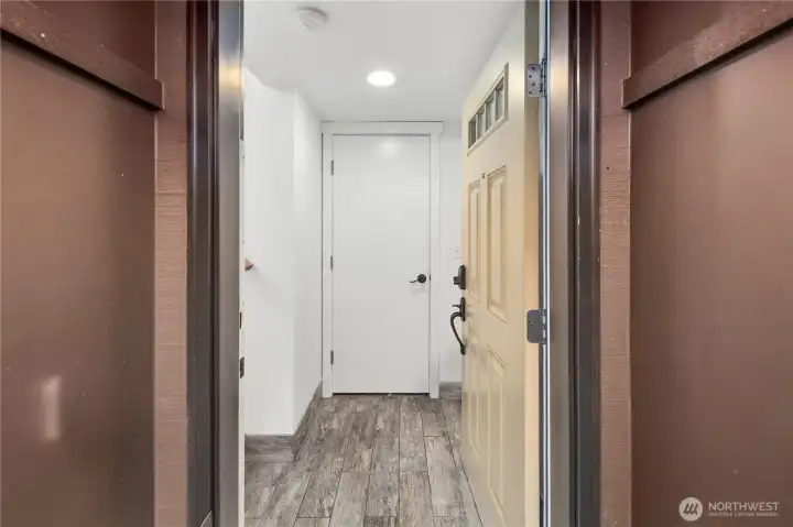 Tiled main floor entry