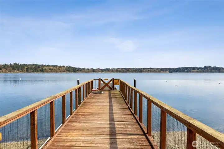 This is where the lifestyle really kicks in. Beverly Beach residents get keyed access to this private dock and beach, so it stays quiet, uncrowded, and just for the neighborhood. Out on Budd Inlet, the water connects you straight into the South Sound, with calm stretches perfect for kayaking, paddleboarding, or just dropping a line off the dock. And the wildlife here doesn’t disappoint, bald eagles overhead, blue herons along the shoreline, and on those rare, memorable days, even orcas passing through the inlet. This area has long been part of Olympia’s waterfront story, with Budd Inlet serving as a gateway between the city and the wider Puget Sound. Having this kind of access just minutes from home is one of those features that quietly becomes part of your everyday life.