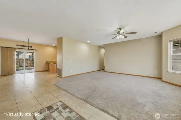 AI generated photo to show the room without furniture