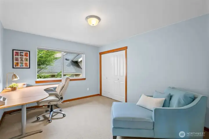 4th spacious bedroom upstairs currently used as a den.