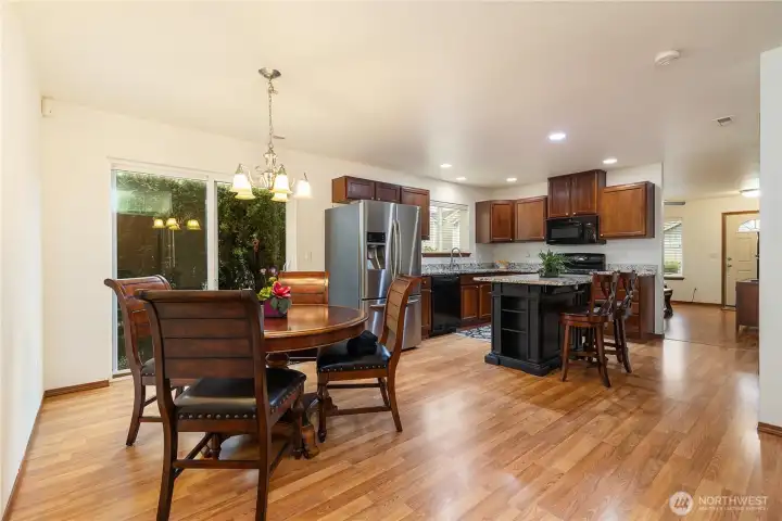 Dining area just off the kitchen