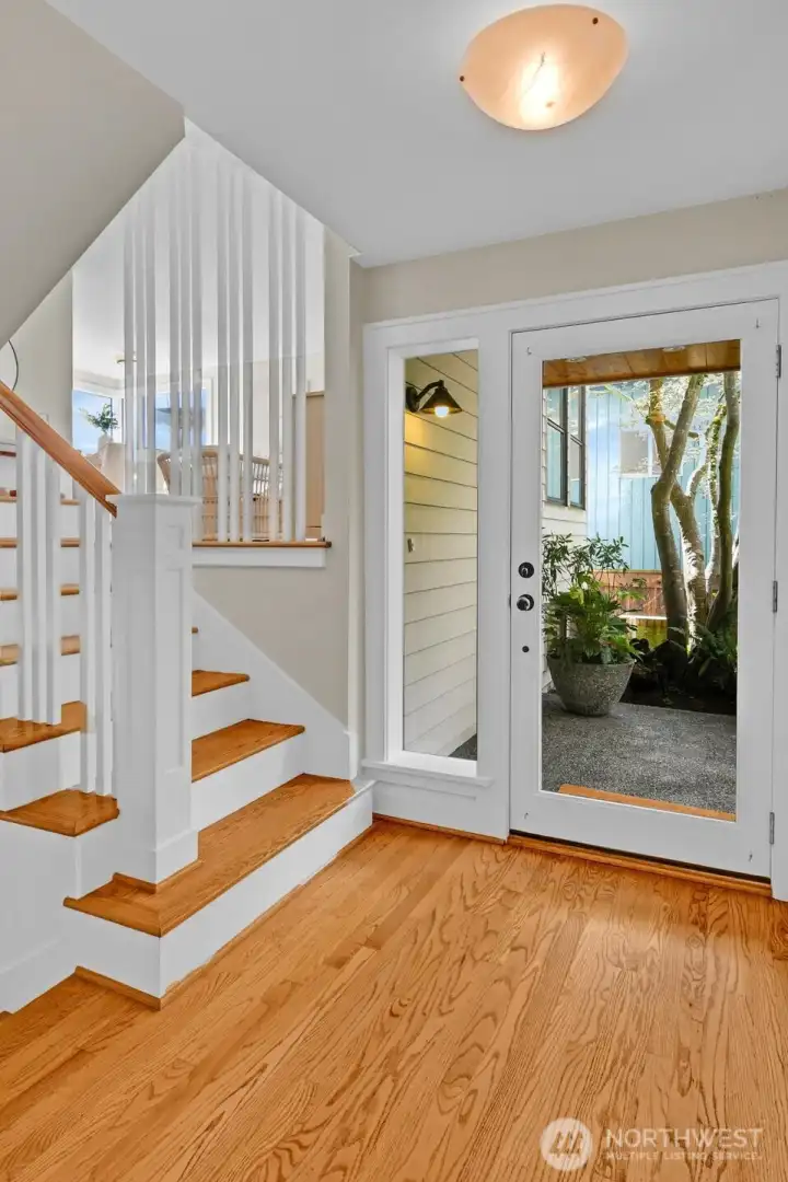 This home offers a warm and gracious entry vestibule.