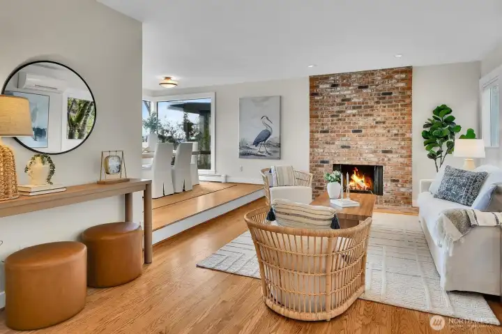 Enjoy a crackling wood burning fireplace on chilly evenings.