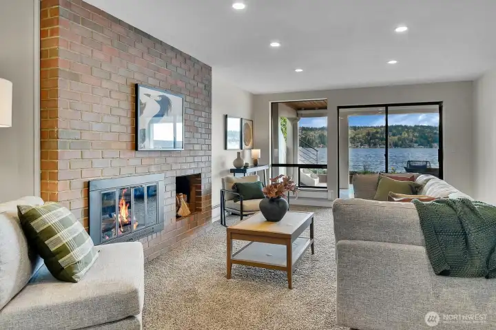 The recreation room or office also opens to a covered patio for fresh air and views on a drizzly day.