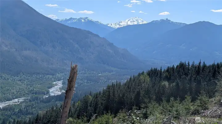 Continue on the logging roads to the top of the world!
