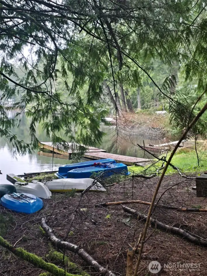 Private 50 ft bulkhead with dock.