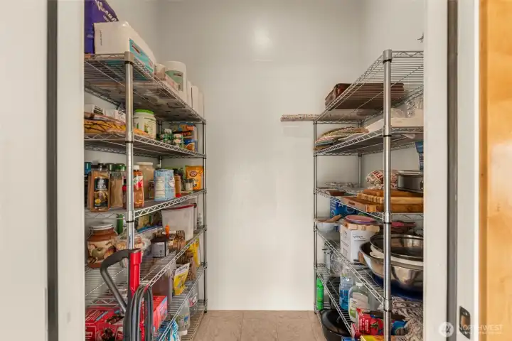 What good is a gourmet kitchen without an adequate pantry?  Here you have it all!