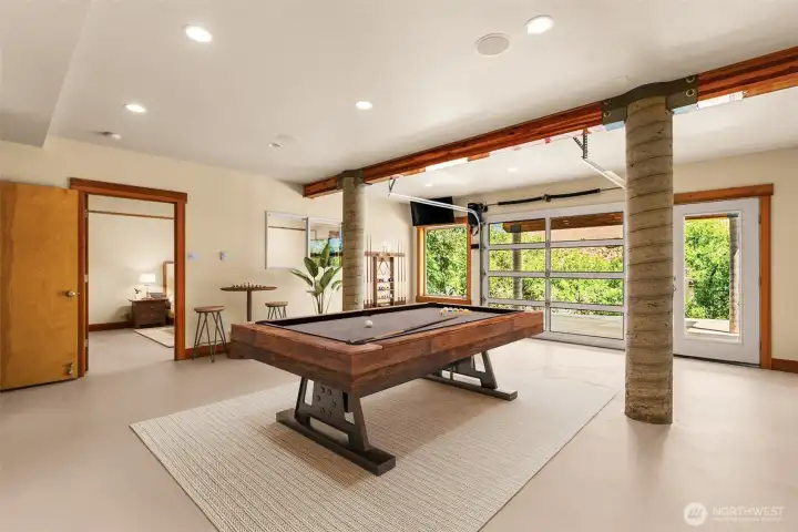 Our virtual stager was at it again. This bonus room could be for recreation, gatherings, exercise equipment or whatever the need may require.