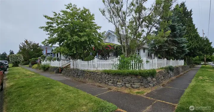 Double-sized corner lot with alley access.
