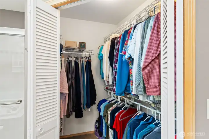 Primary closet Primary closet