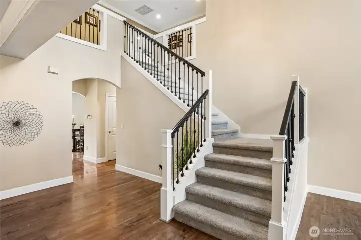 Open concept stair case