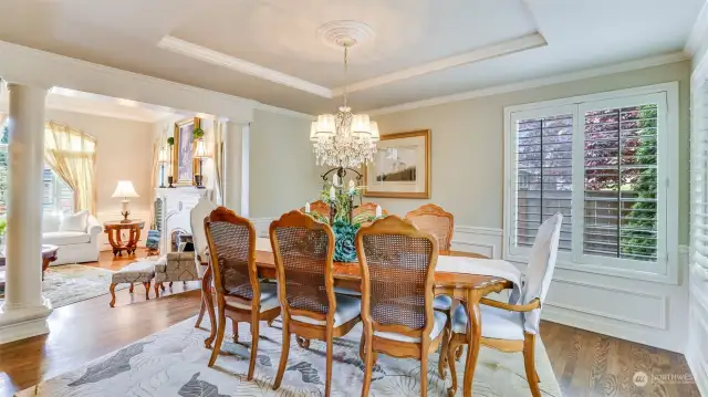Formal dining room perfect for large holiday meals.