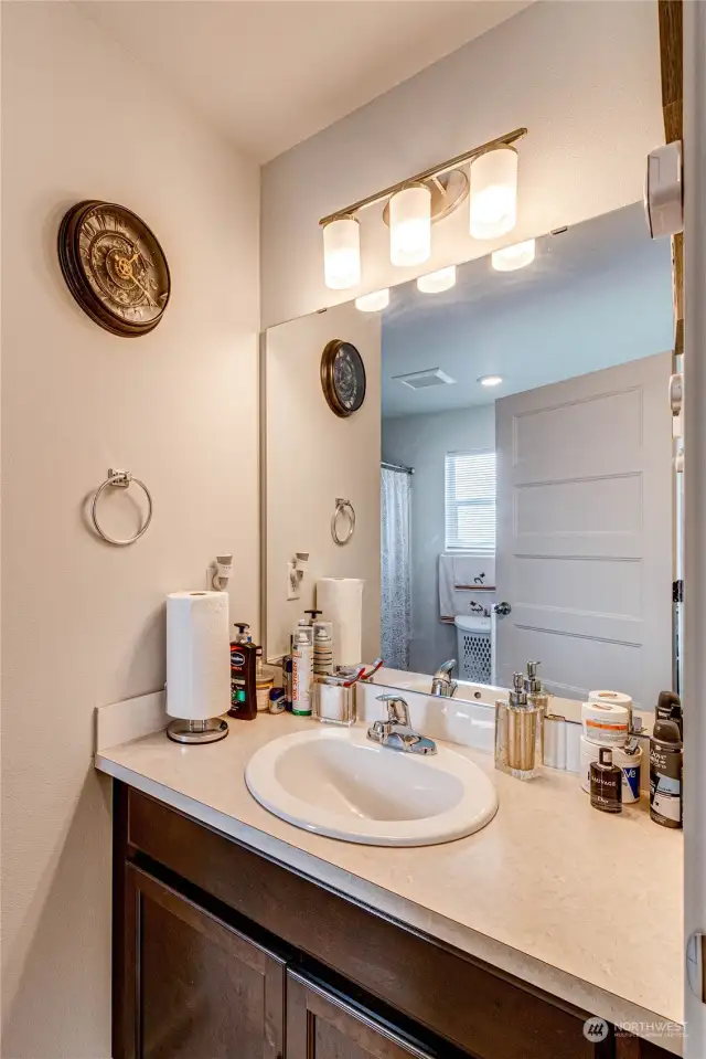 Large hall Bath with Laundry area