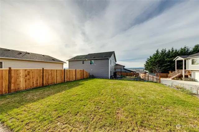 The Backyard, partially fenced