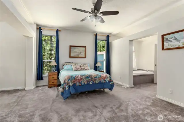 Enjoy space and serenity in this primary room.