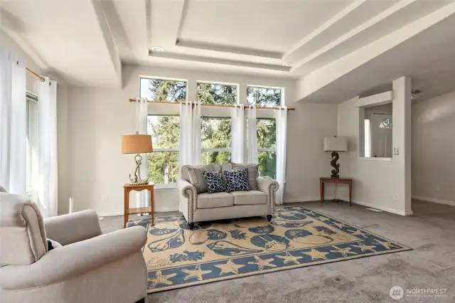 Formal living room overlooking your expansive backyard.