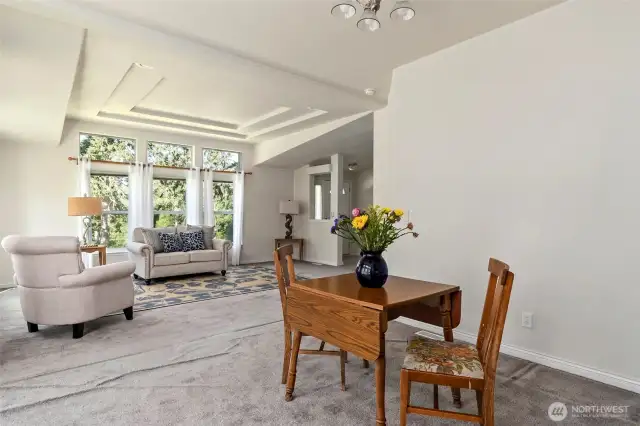 Dining room opens into your formal living room.