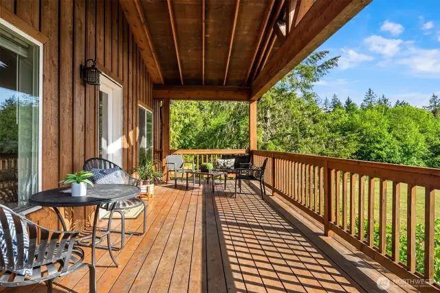 Huge, western view deck at CareTaker's house.