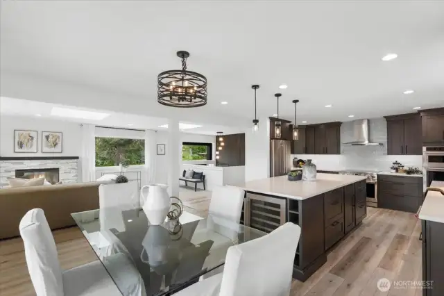 Kitchen and Dining area with LVP throughout