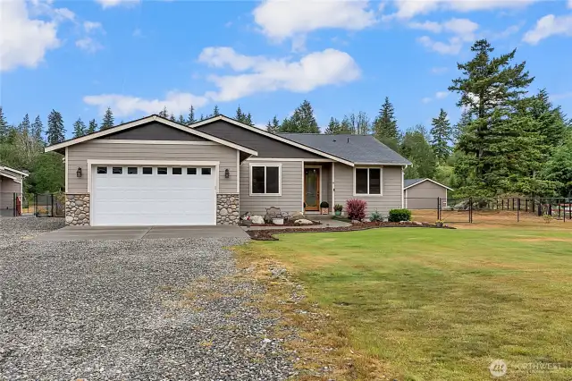The main house boasts three bedrooms and two baths, a fully fenced yard, rv parking, sprinklers and central a/c