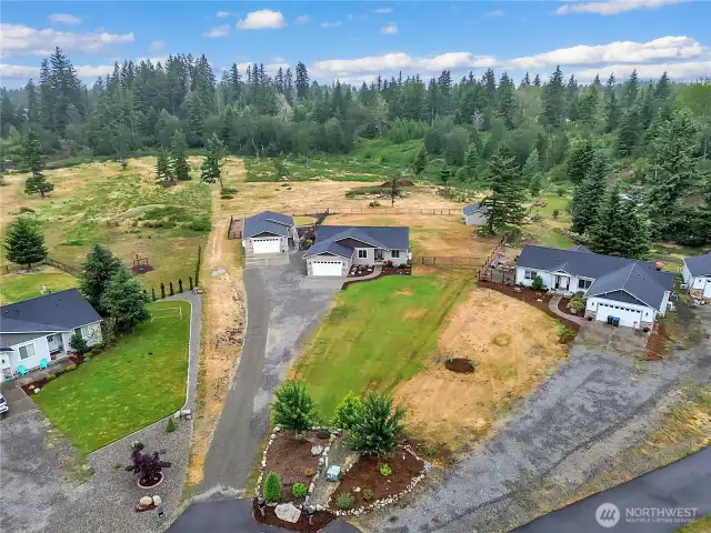 The property goes way back into the trees in the far off distance.